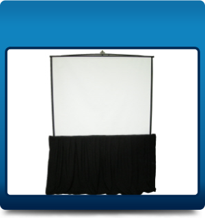 Tripod screen with skirt