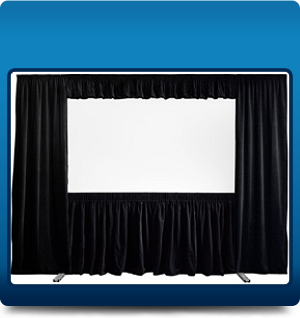 Framed screen with full drape kit