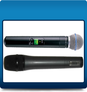 Wireless hand held microphones