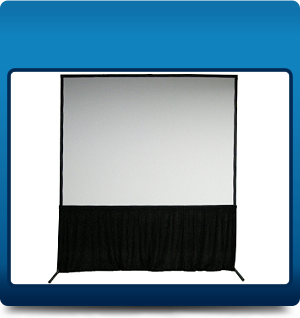 Framed screen with skirt